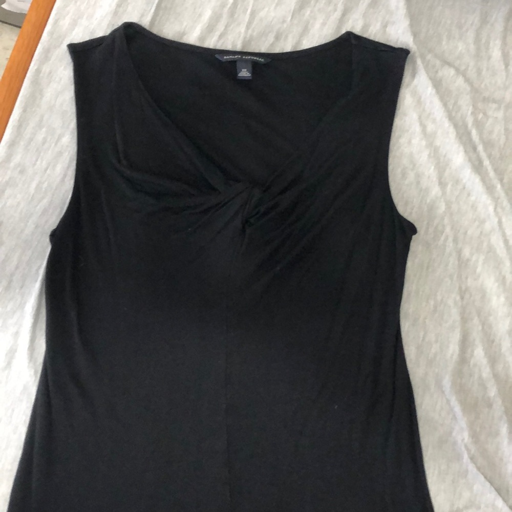 Banana republic black tank with knot detail xs